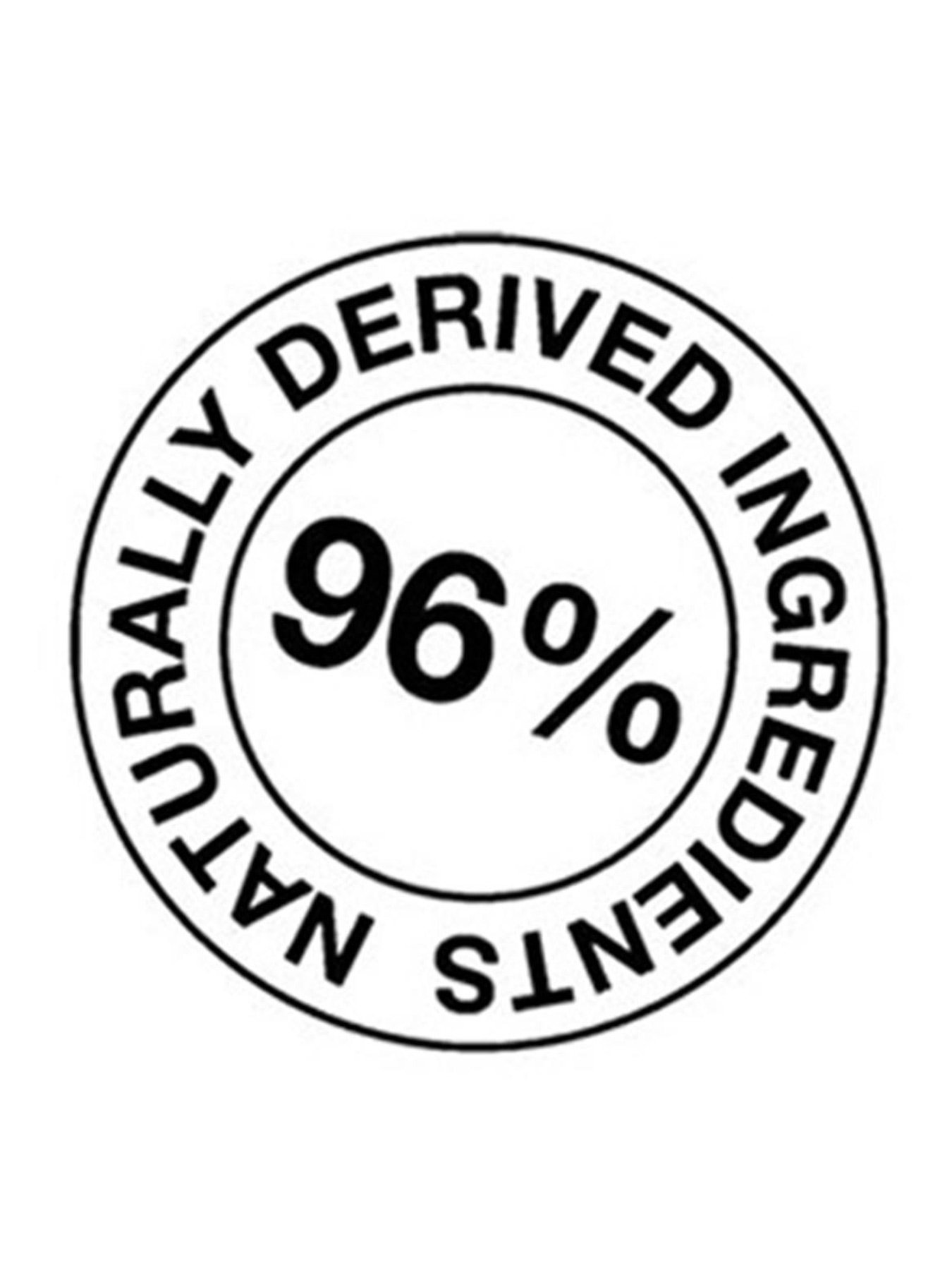 96% Naturally Derived Ingredients badge.
