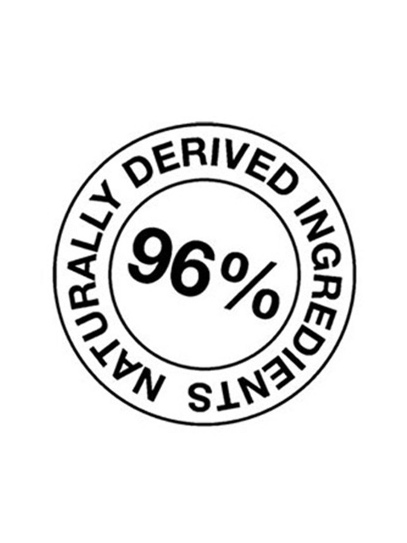 96% Naturally Derived Ingredients badge.