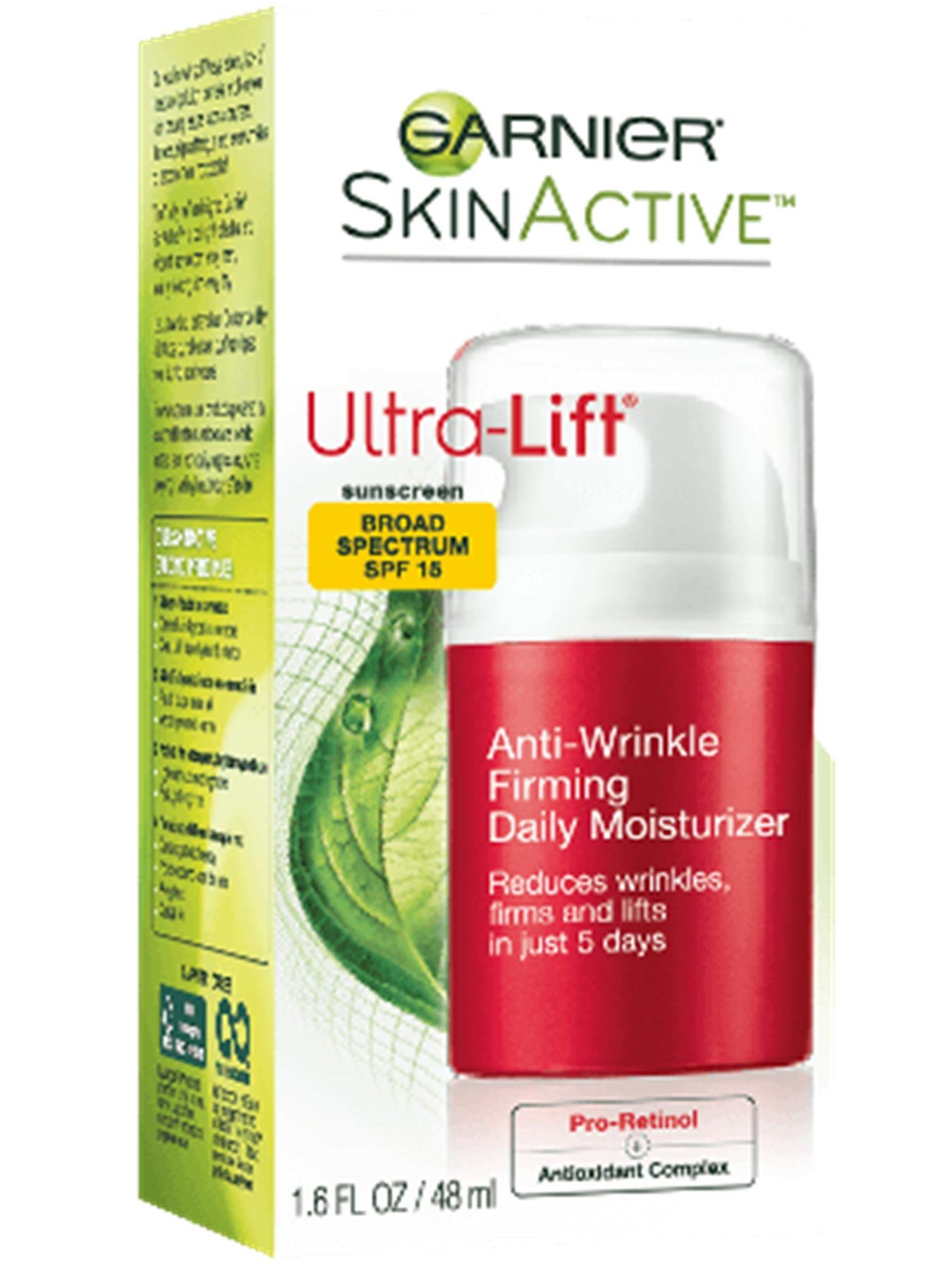 Front view of Ultra-Lift Anti-Wrinkle Daily Firming Moisturizer box.