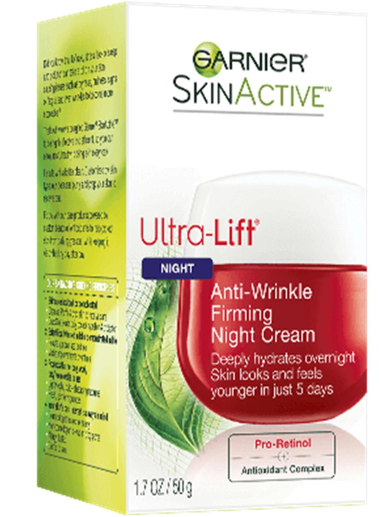 Front view of Ultra-Lift Anti-Wrinkle Night Cream box.