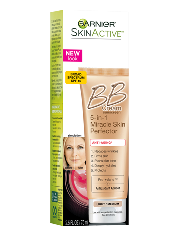 Garnier SkinActive Miracle Skin Perfector BB Cream Anti-Aging - Light/Medium fr Anti-Aging