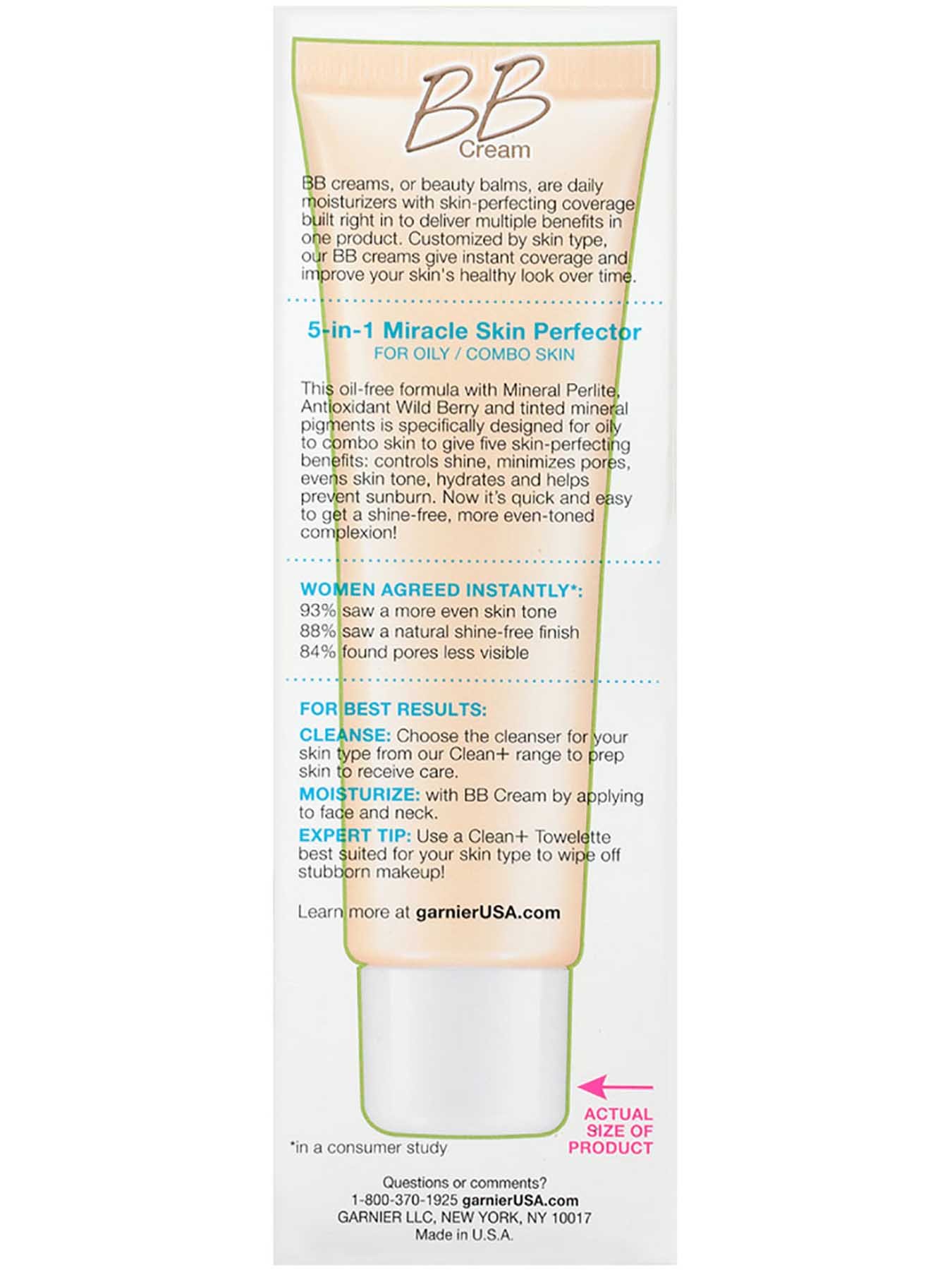 Back view of BB Cream 5-in-1 Miracle Skin Perfector, Oily and Combination Skin, Medium.