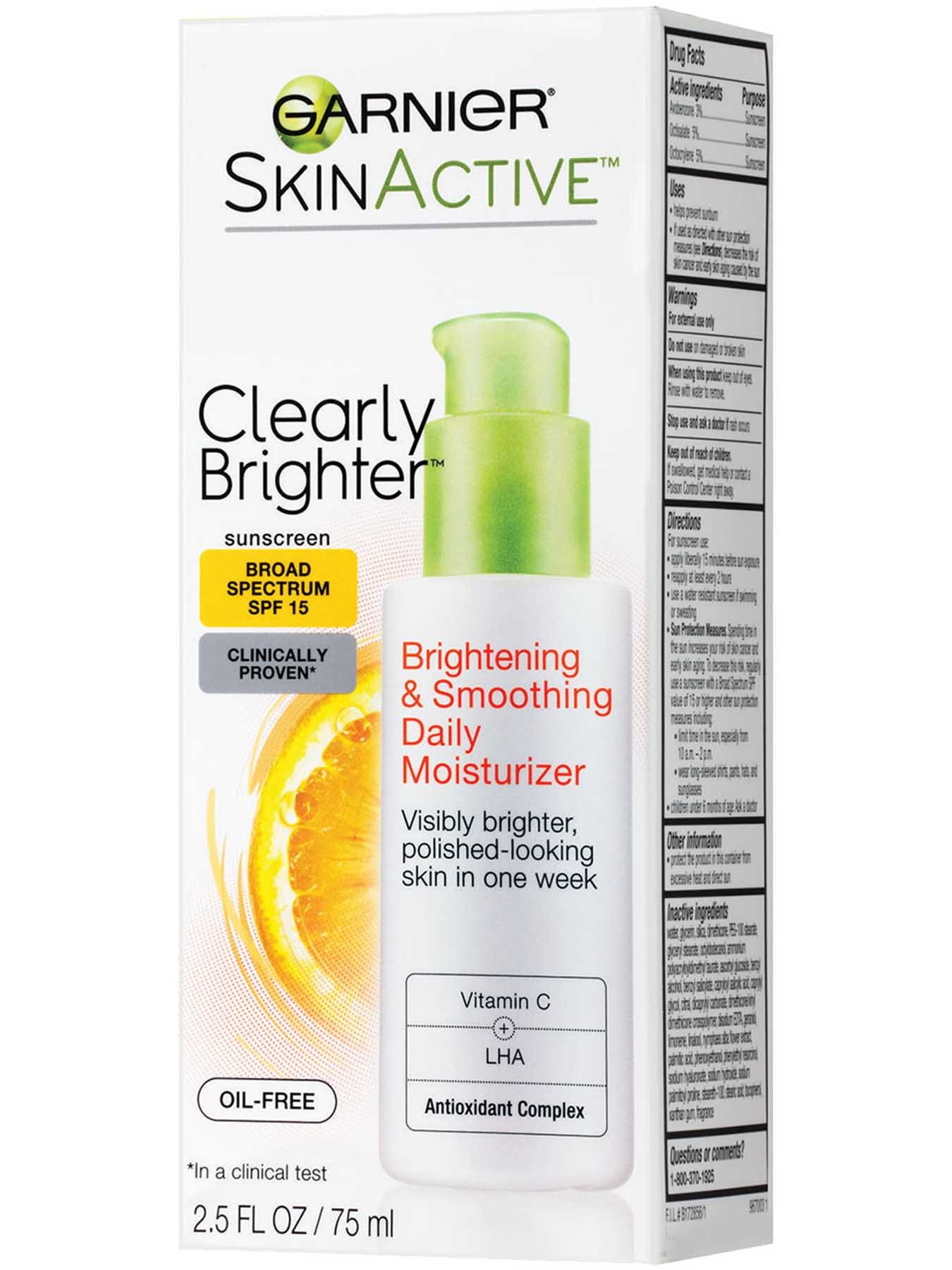 Front view of Clearly Brighter Broad Spectrum SPF 15 Brightening & Smoothing Daily Moisturizer.