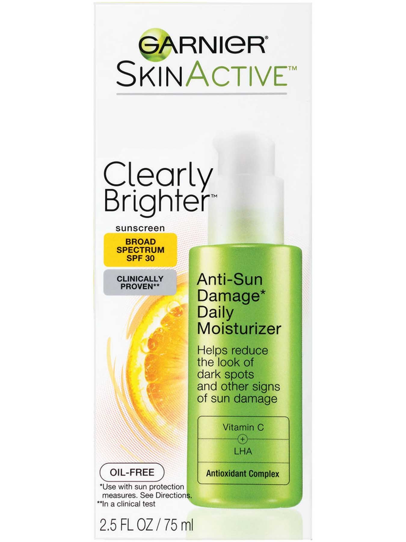 Front view of Clearly Brighter Broad Spectrum SPF 30 Anti-Sun Damage Daily Moisturizer.