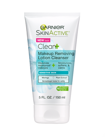 Garnier SkinActive Clean + Makeup Removing Lotion Cleanser for Sensitive Skin