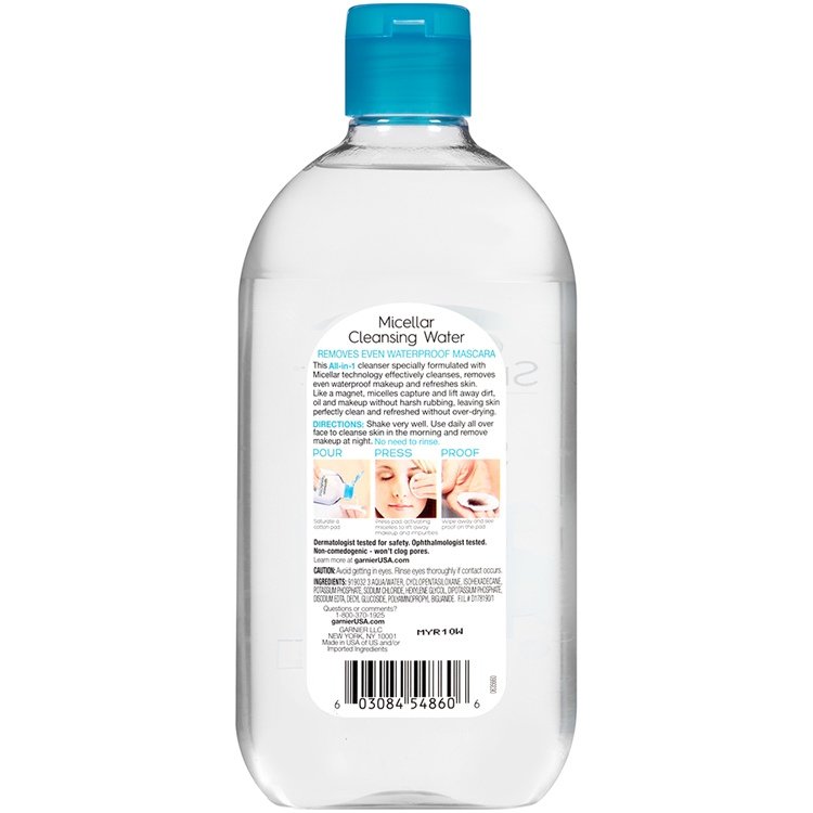 garnier skincare micellarcleansingwater productpage all in 1 waterproof productdetail back 23 floz