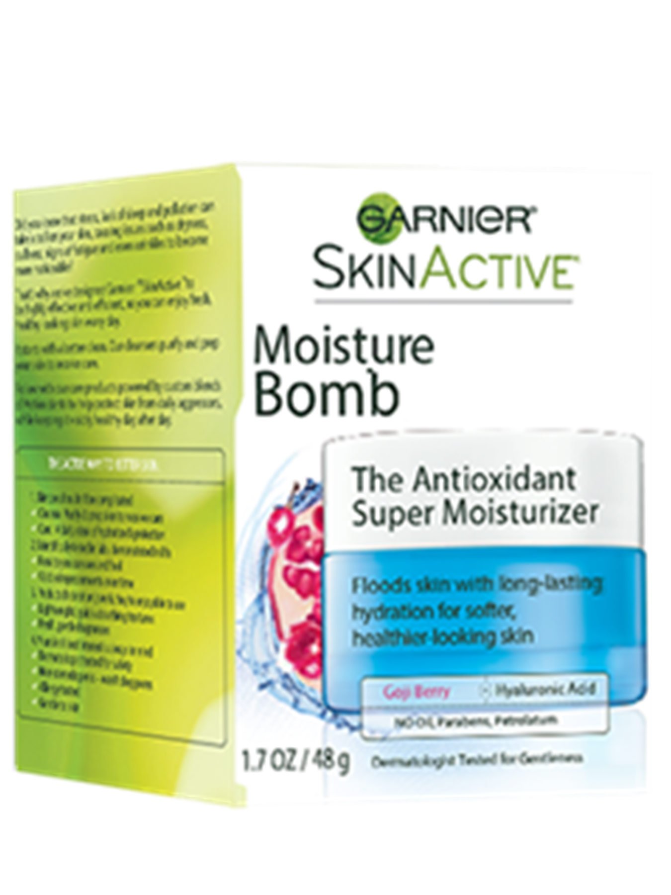 Front view of Moisture Bomb The Antioxidant Super Moisturizer box.