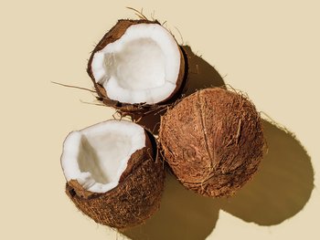 A trio of 3 coconuts, a nourishing ingredient for both hair and skin.