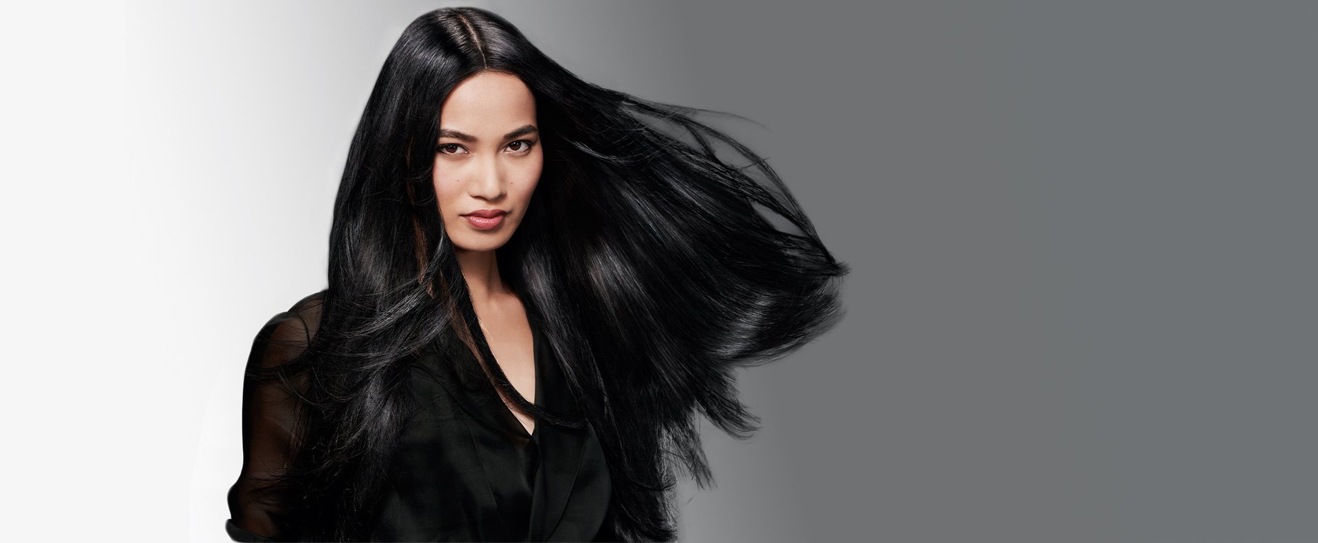 Cabello Negro Degrafilado En V Cabello Largo Degrafilado Cortes De Cabello  Negro Largo En Capas Mujer, image size:1920x791