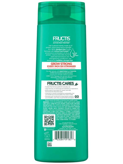 Volume And Bounce: Fructis Grow Strong Thickening Shampoo - Garnier