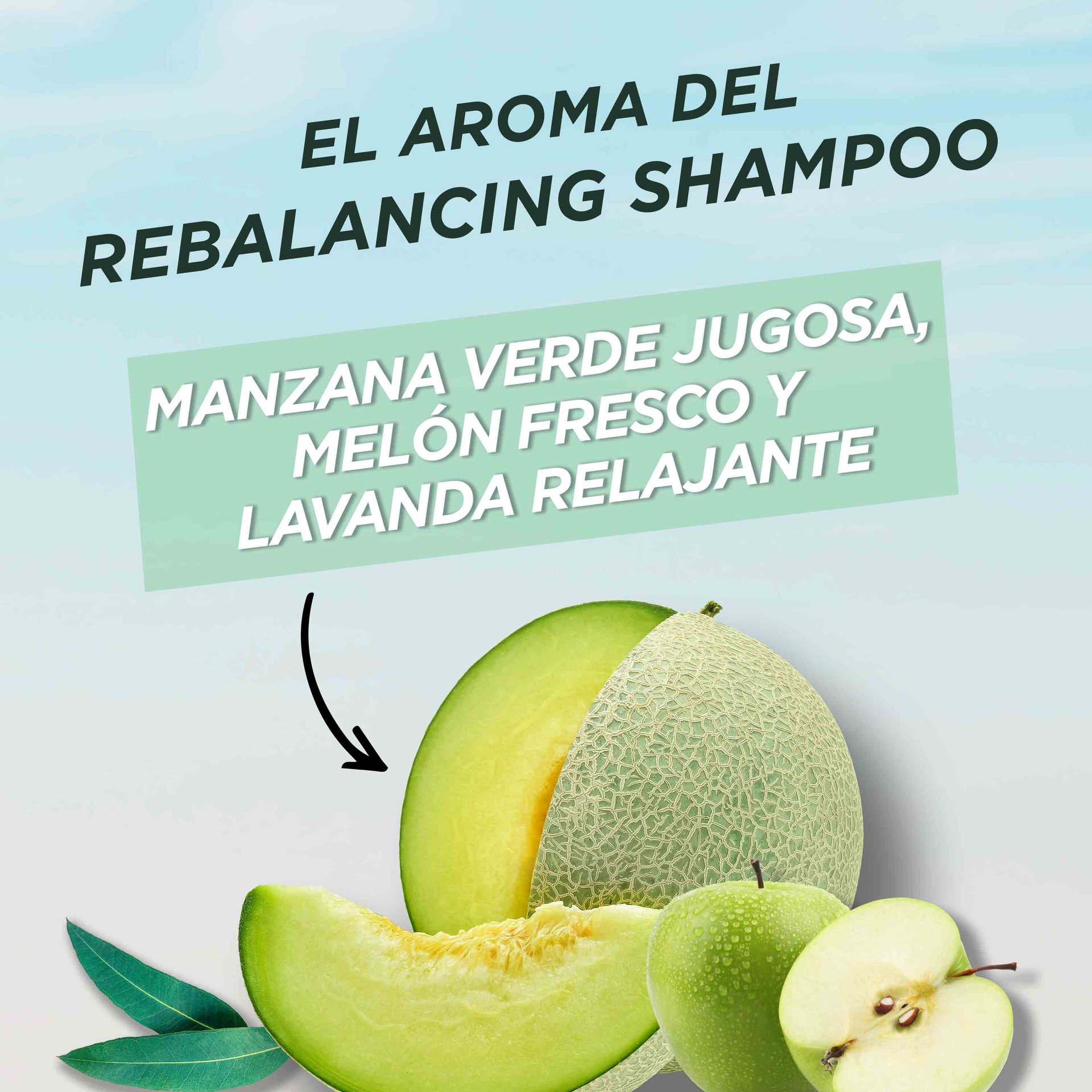 Garnier Pure Clean Hair Reset Rebalancing Shampoo Apple Melon Lavender