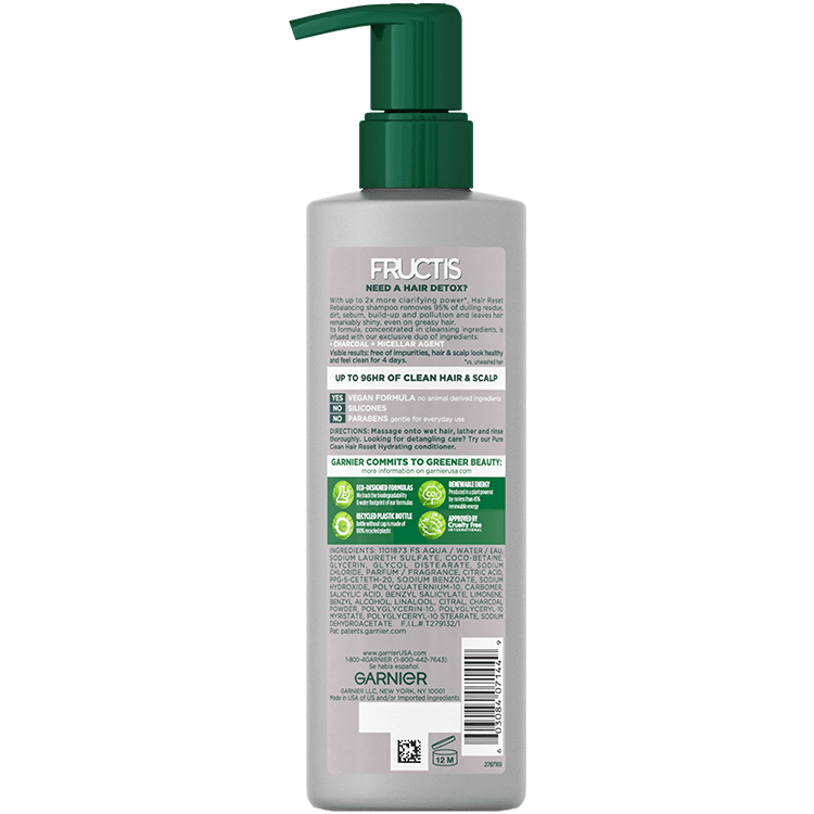 Garnier fructis pure clean shampoo