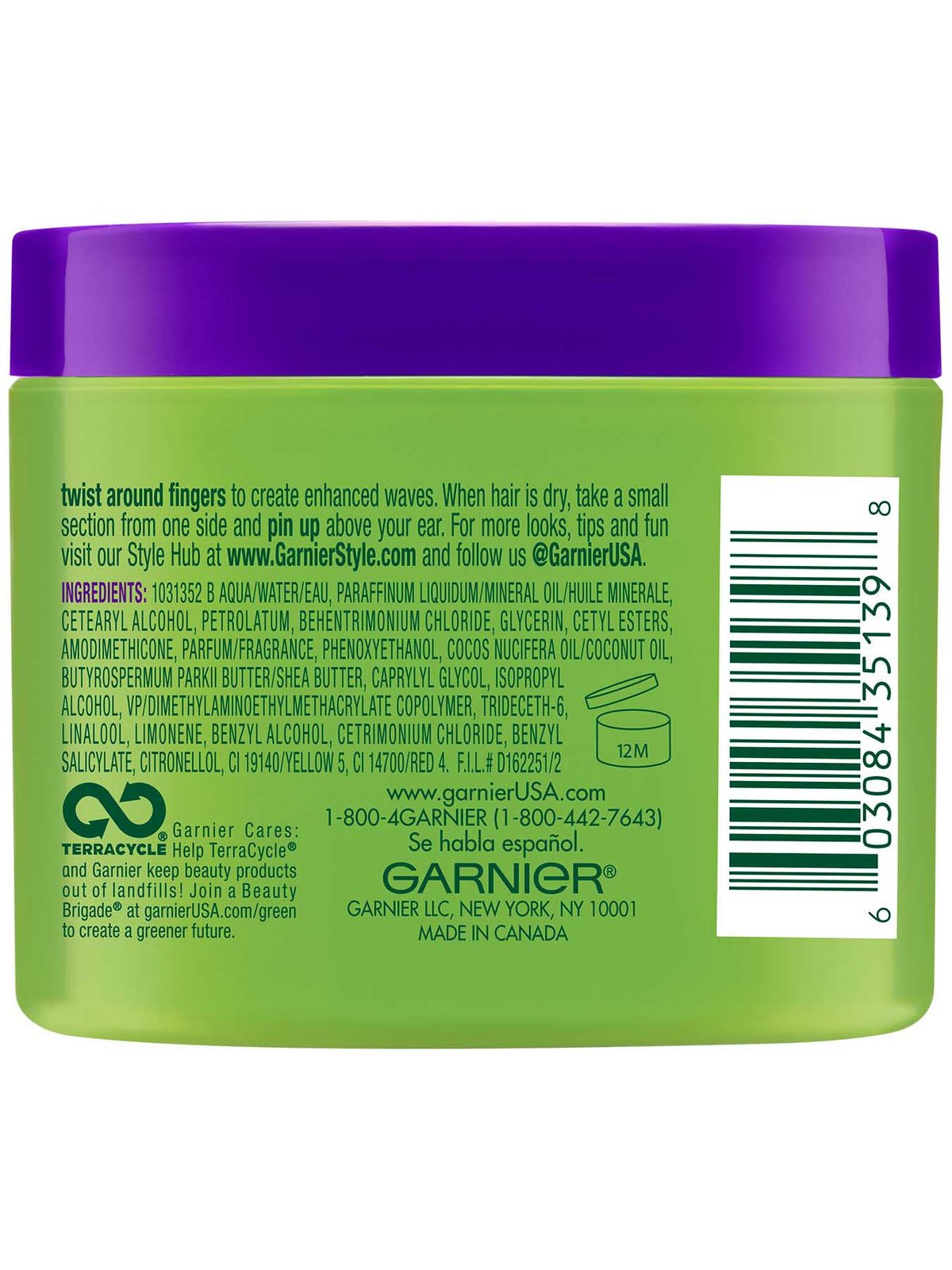 Curl Stretch Loosening Hair Pudding Hair Style Garnier Fructis Style