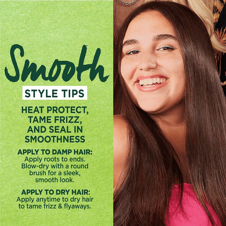 Garnier Smooth Blow Dry Anti-Frizz Hair Cream Style tips