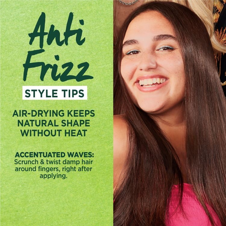 Garnier Smooth Air Dry Anti-Frizz Hair Cream Style tips