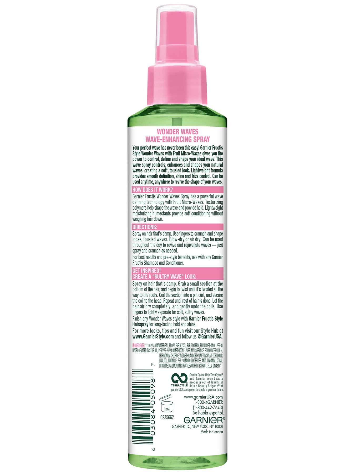 Back view of Wonder Waves Wave-Enhancing Spray.