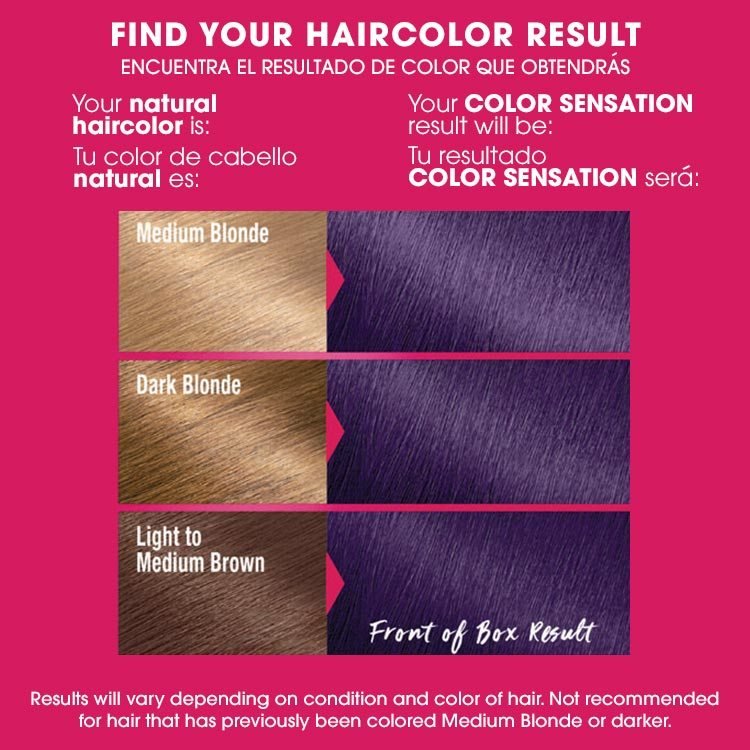 Color sensation 5.21 grape expectation intense purple before after swatch