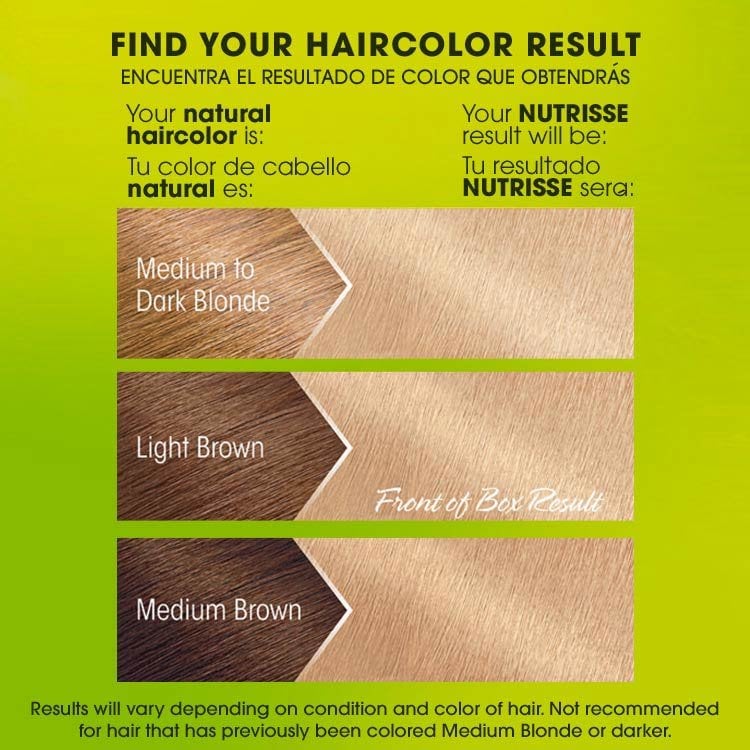 Nutrisse ultra color lb2 ultra light natural blonde before after swatch