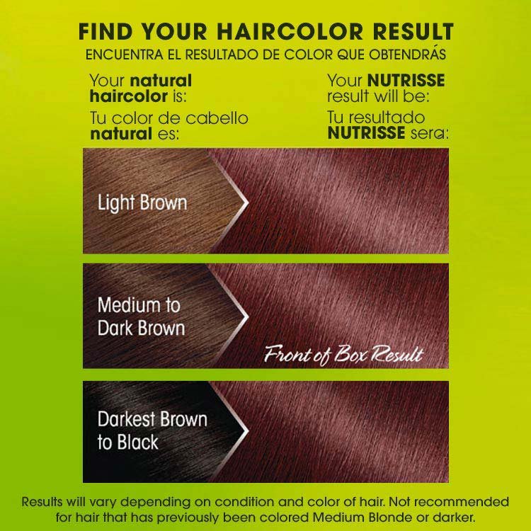 Nutrisse 452 dark reddish brown before after swatch