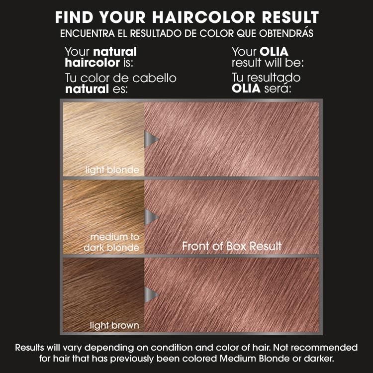 Olia Medium Rose Gold Hair Color AmmoniaFree Hair Dye Garnier