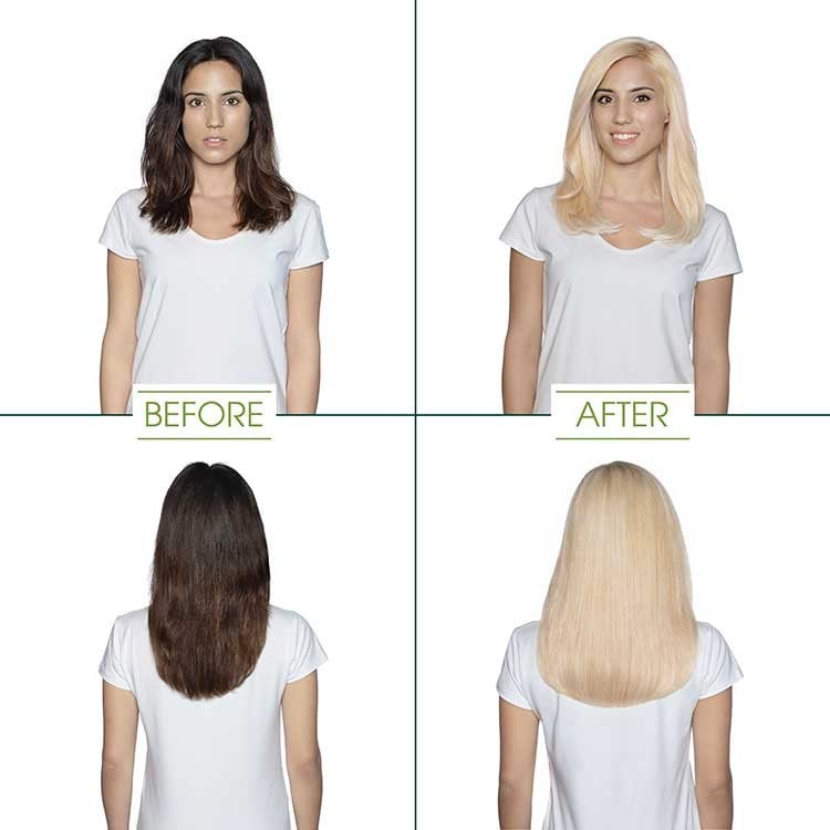 Garnier Hair Color - Ultra Light Platinum shade before and after