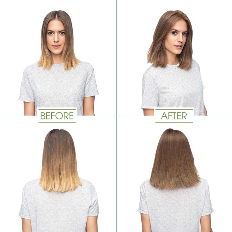 garnier hair color dark blonde shade before and after
