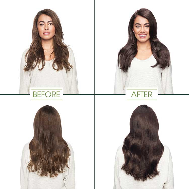 garnier hair color dark nude brown shade before and after