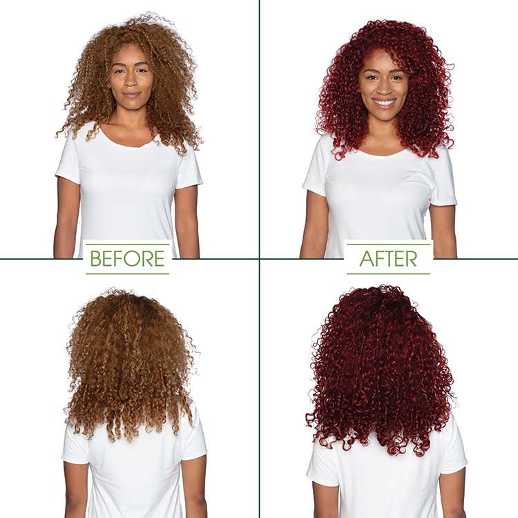 garnier hair color light intense auburn shade before and after