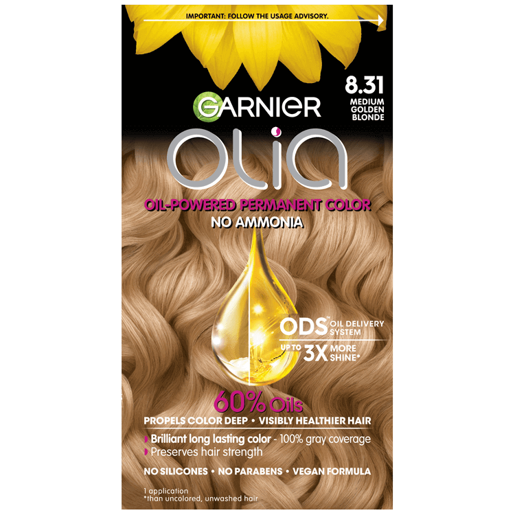 Olia Golden Medium - Hair Blonde 8.31, Discover Color Garnier