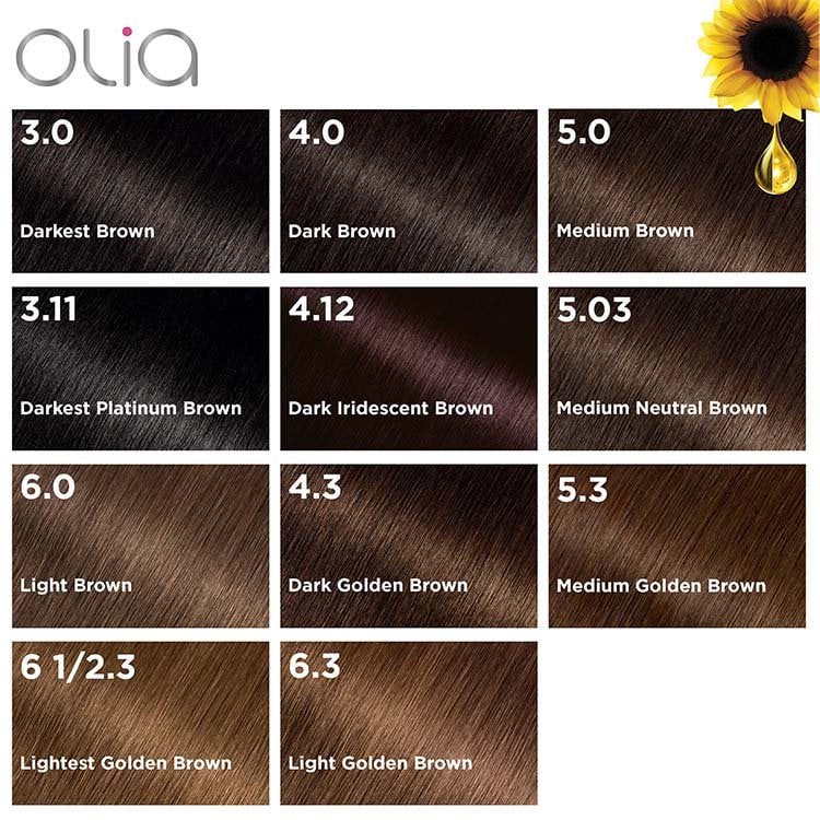 Olia brown hair color