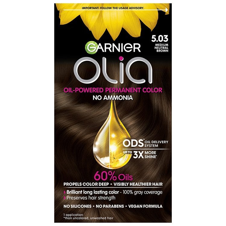 Olia - Ammonia-Free Permanent Hair Color - Neutral Brown - Garnier