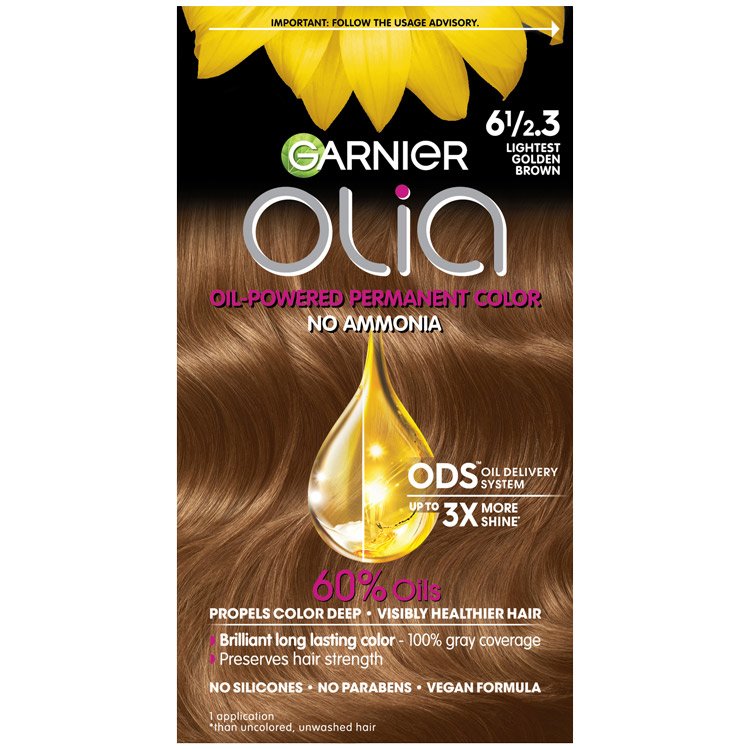 Olia Ammonia-Free Permanent Lightest Golden Brown Hair Color - Garnier
