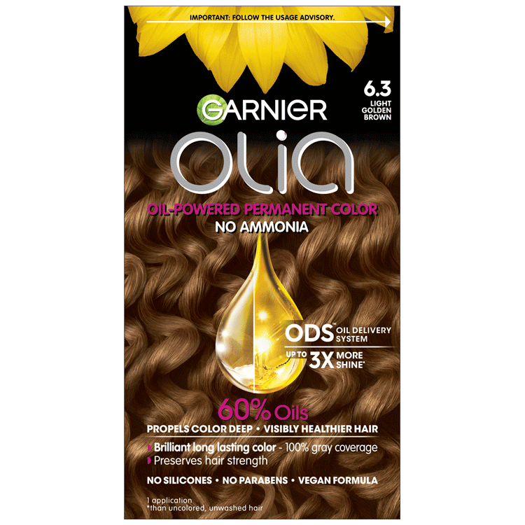 Garnier olia oil powered permanent hair color
