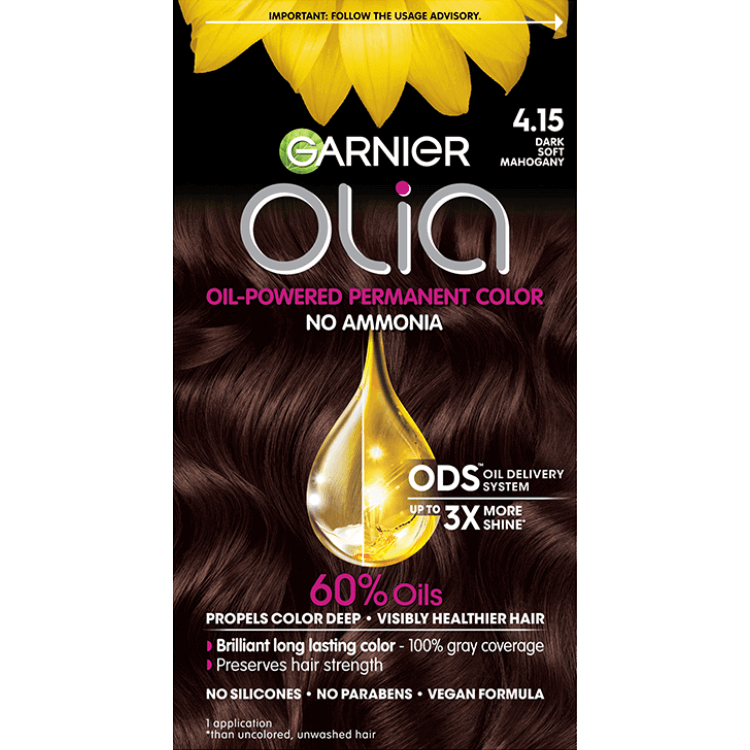 Olia - Ammonia-Free Permanent Dark Soft Mahogany Hair Color - Garnier