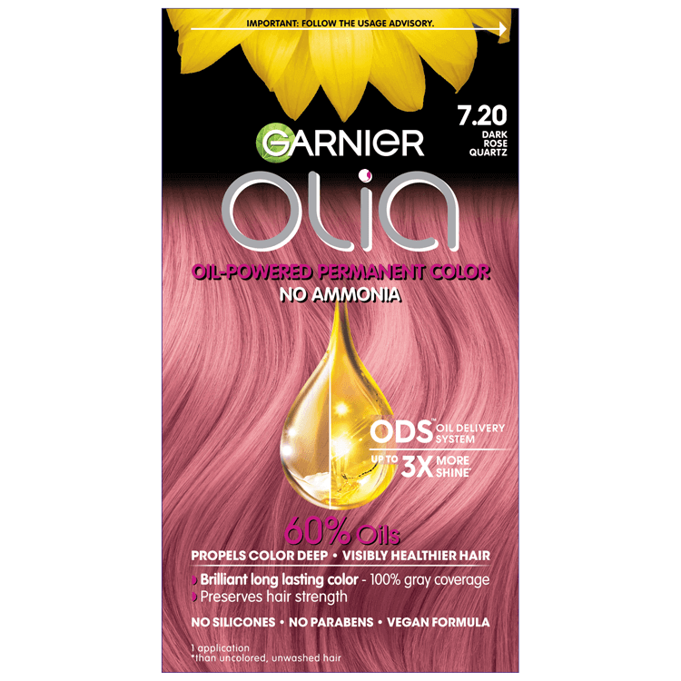Olia Dark Rose Quartz Hair Color – Ammonia-Free Hair Dye – Garnier