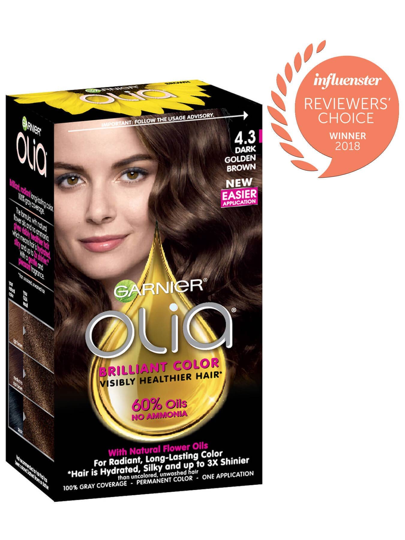 Olia - Ammonia-Free Permanent Dark Golden Brown Hair Color ...