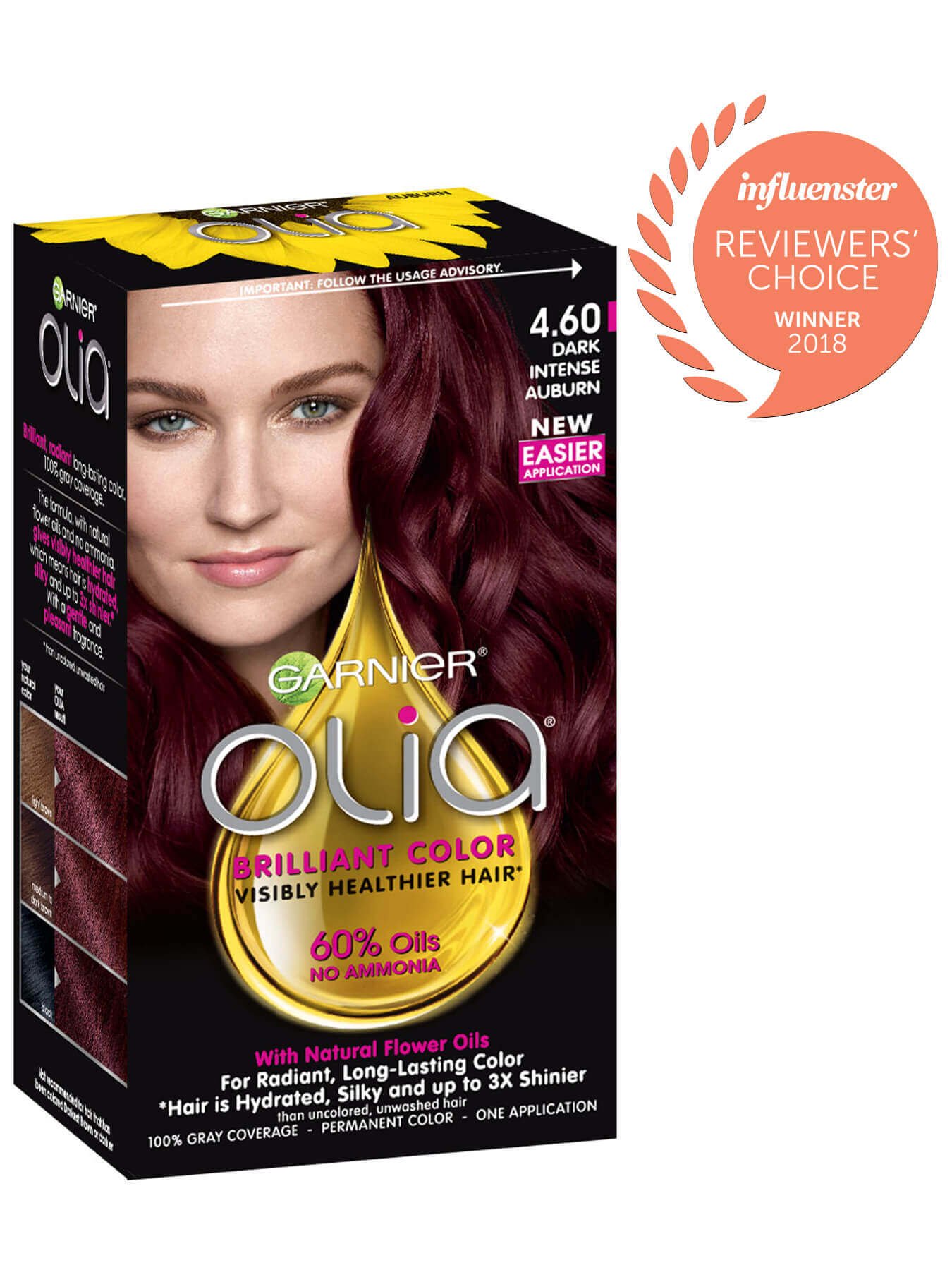 Olia - Ammonia-Free Permanent Dark Intense Auburn Hair ...