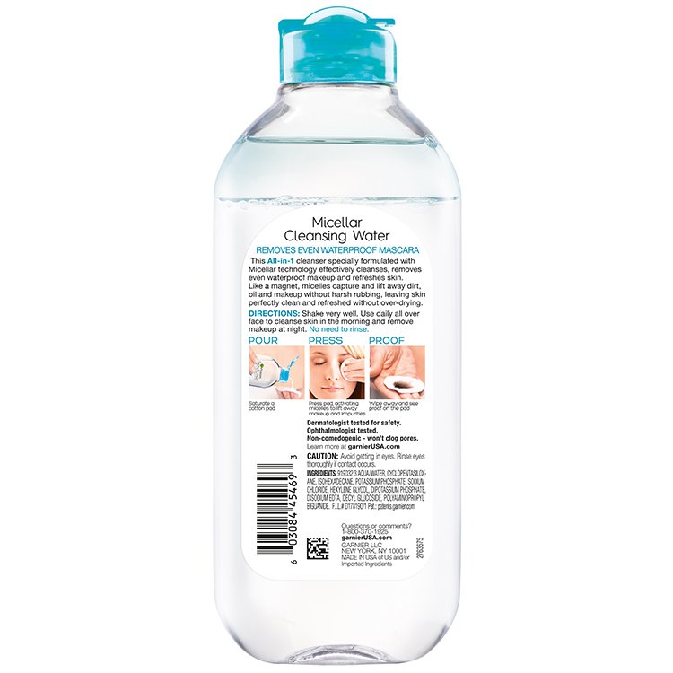 Back view of Blue Cap Cleansing Water All-in-1, All Skin Types