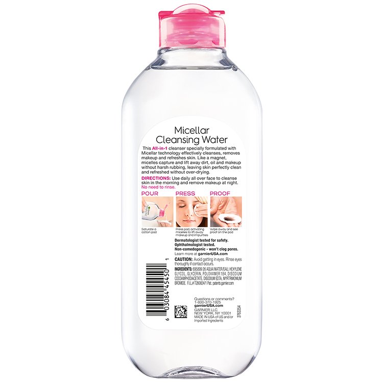 Back view of Pink Cap Cleansing Water All-in-1, All Skin Types