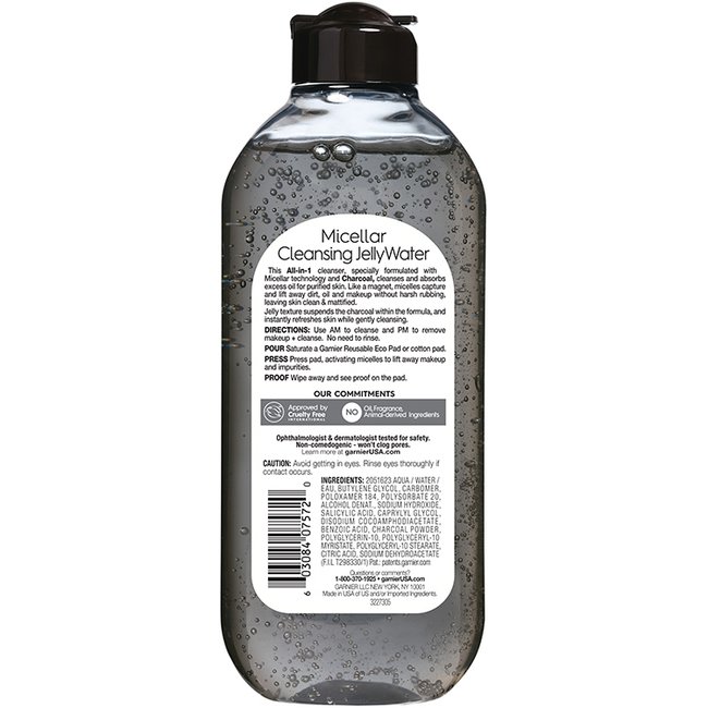 Micellar Cleansing Jelly Water with Gentle Charcoal Garnier