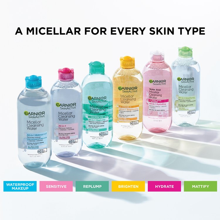 Garnier micellar water range