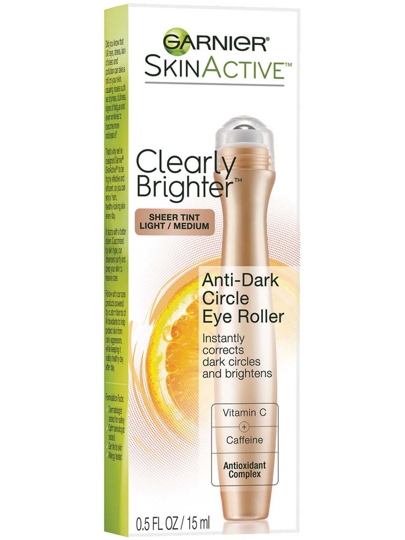 Right Side view of Clearly Brighter Anti-Dark Circle Eye Roller - Light/Medium.