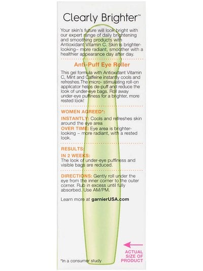 Back view of Clearly Brighter Anti-Puff Eye Roller.
