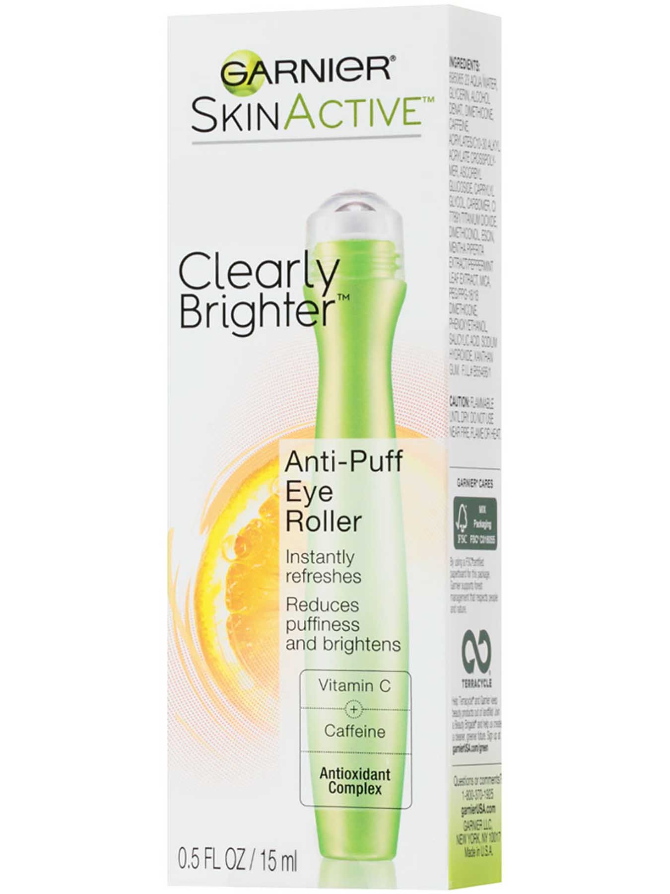 Left Side view of Clearly Brighter Anti-Puff Eye Roller.