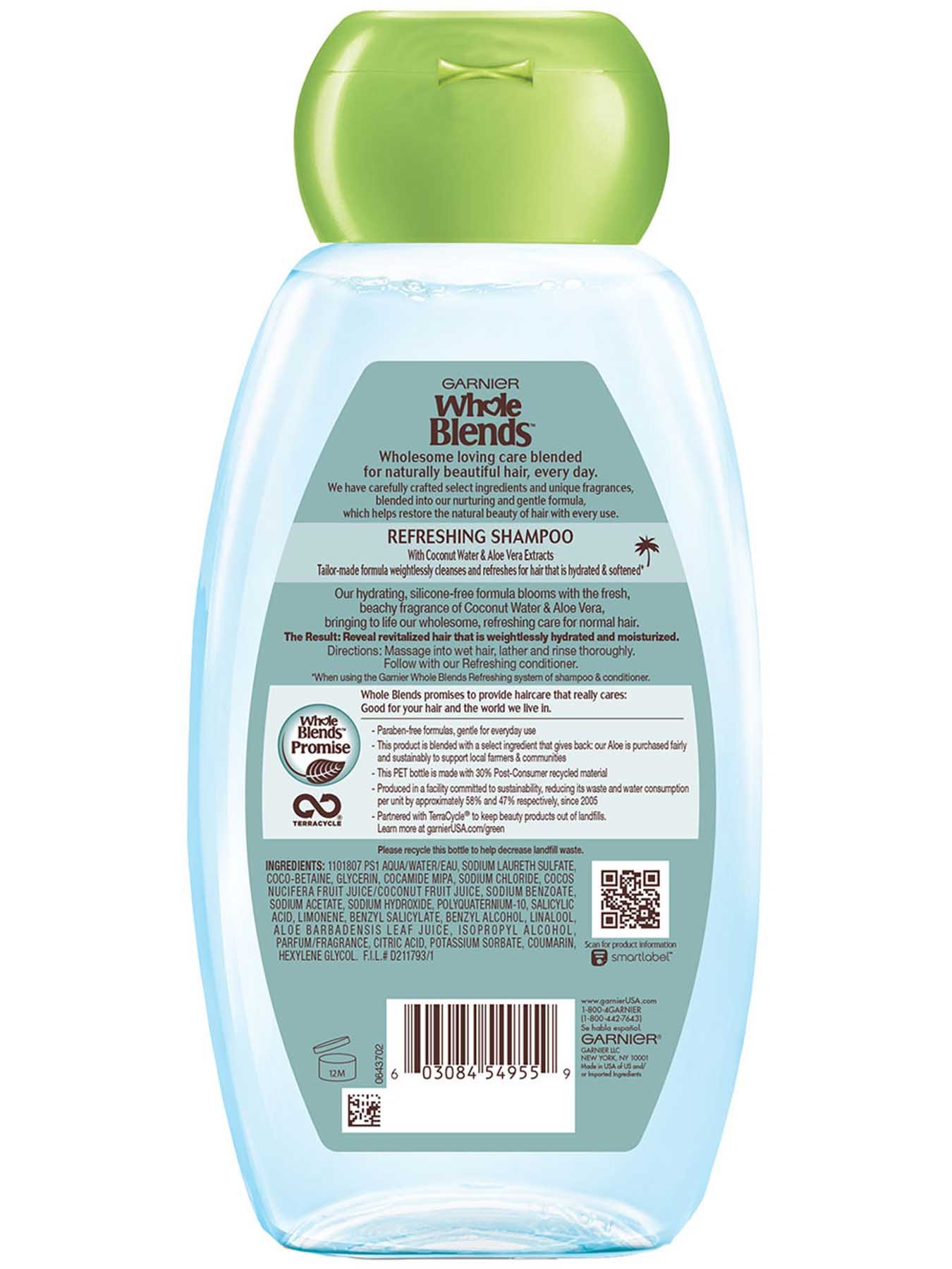 Whole Blends Coconut Water & Aloe Vera Refreshing Shampoo Garnier