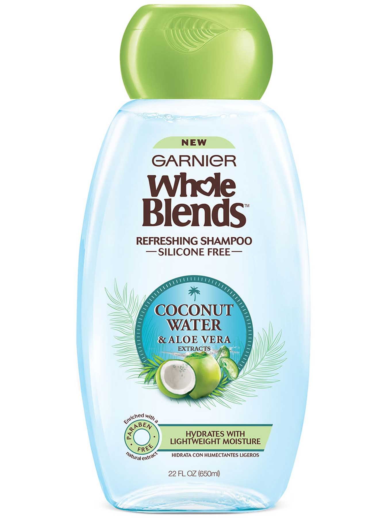 Front view of Hydrating Shampoo with Coconut Water & Aloe Vera extracts.