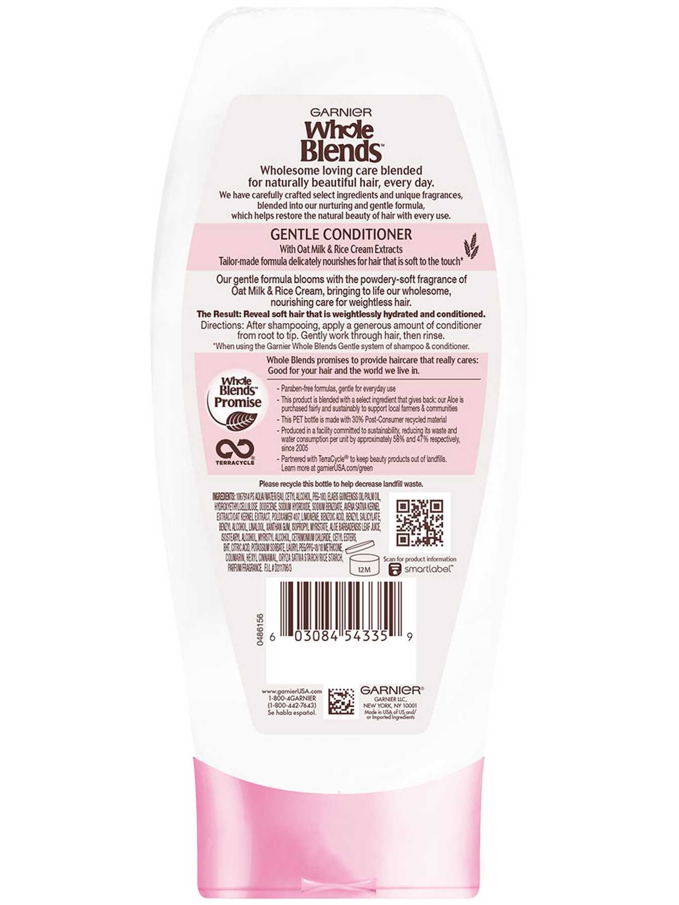 Back view of Oat Delicacy Gentle Conditioner.
