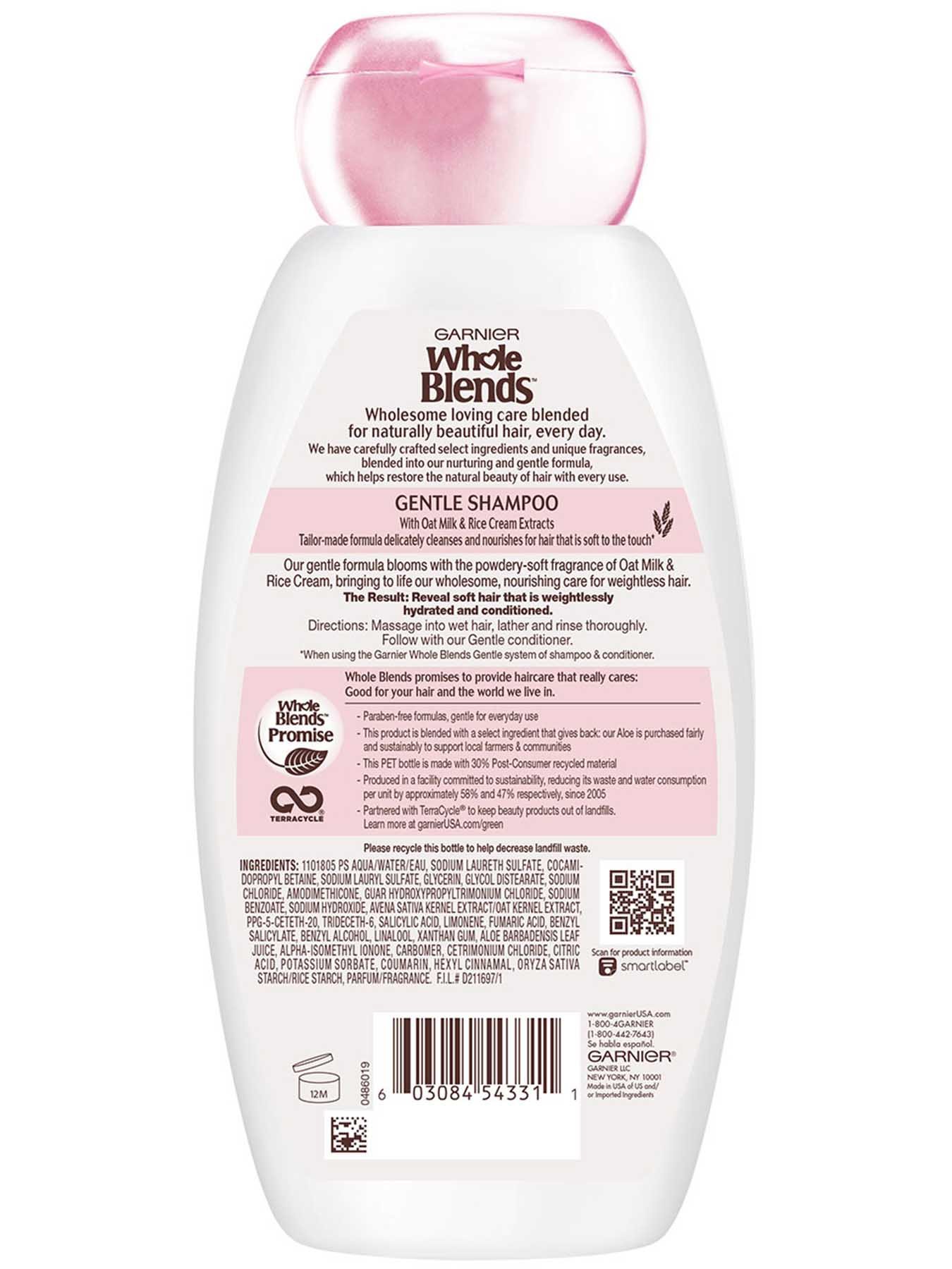 Back view of Oat Delicacy Gentle Shampoo.