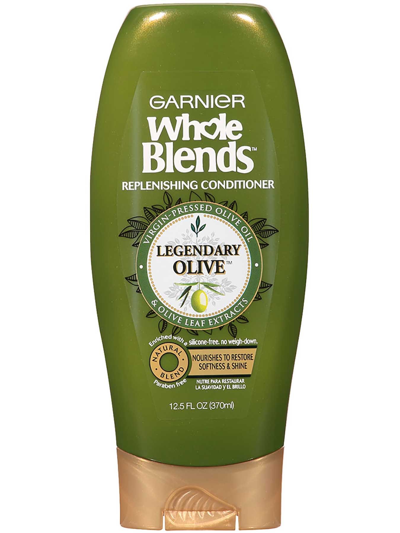Front view of Replenishing Conditioner with Legendary Virgin-Pressed Olive Oil and Olive Leaf Extracts.
