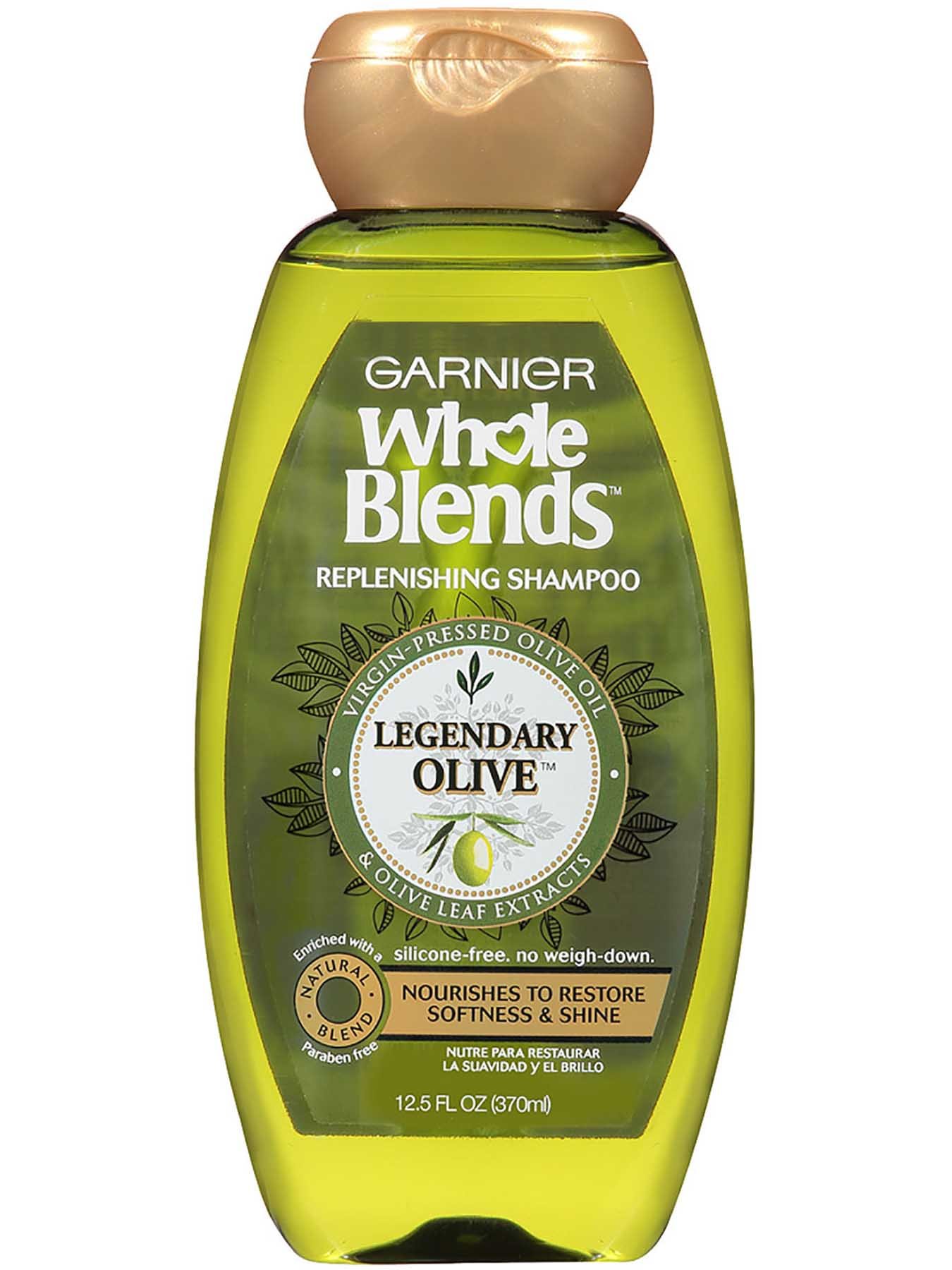 Front view of Replenishing Shampoo with Legendary Virgin-Pressed Olive Oil and Olive Leaf Extracts.